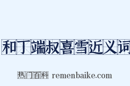 和丁端叔喜雪近义词是什么意思的图片